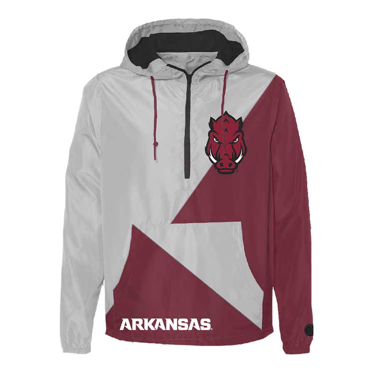 Chaqueta cortavientos bicolor de los Arkansas Razorbacks