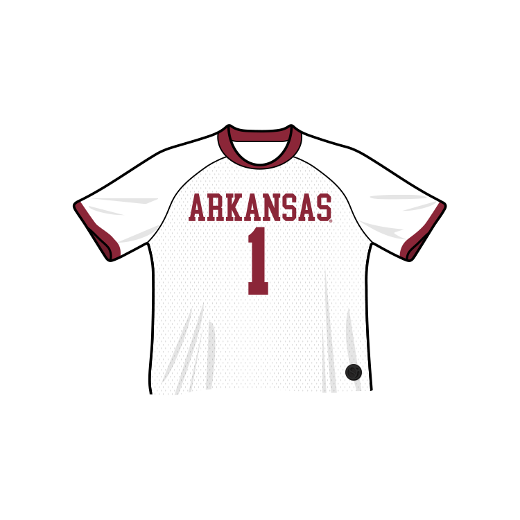 Camiseta de fútbol recortada de los Arkansas Razorbacks