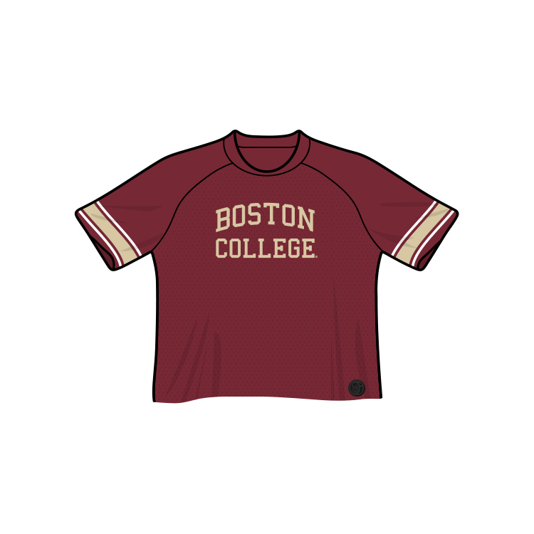 Boston College Eagles Fashion Cropped Football Jersey