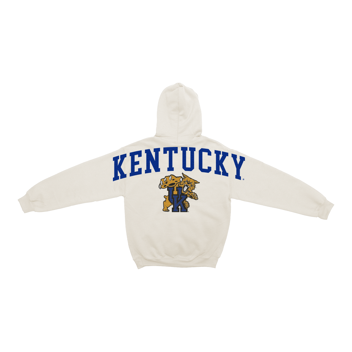 Chaqueta con cremallera de chenilla color hueso de los Kentucky Wildcats