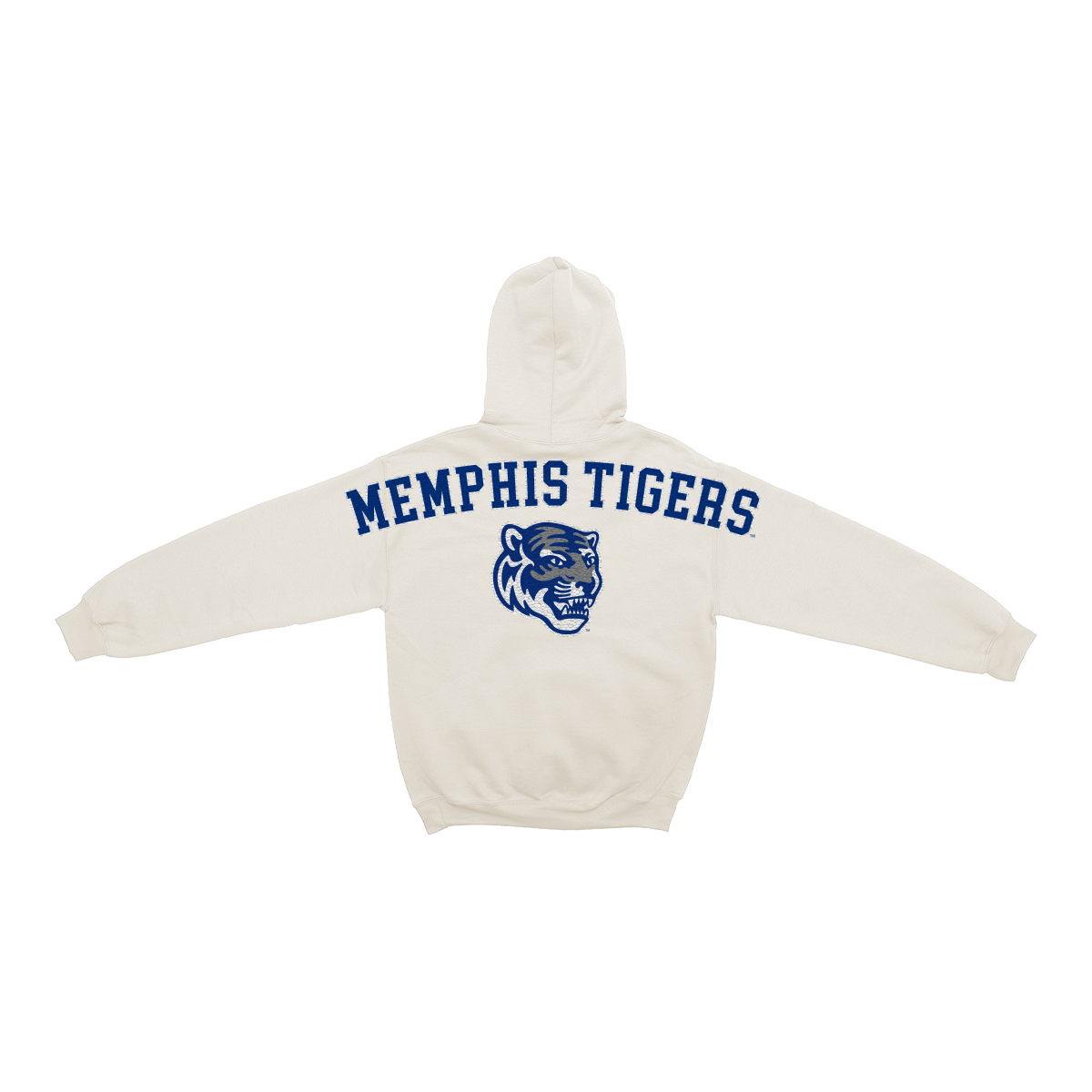Memphis Tigers Bone Chenille Pullover Hoodie