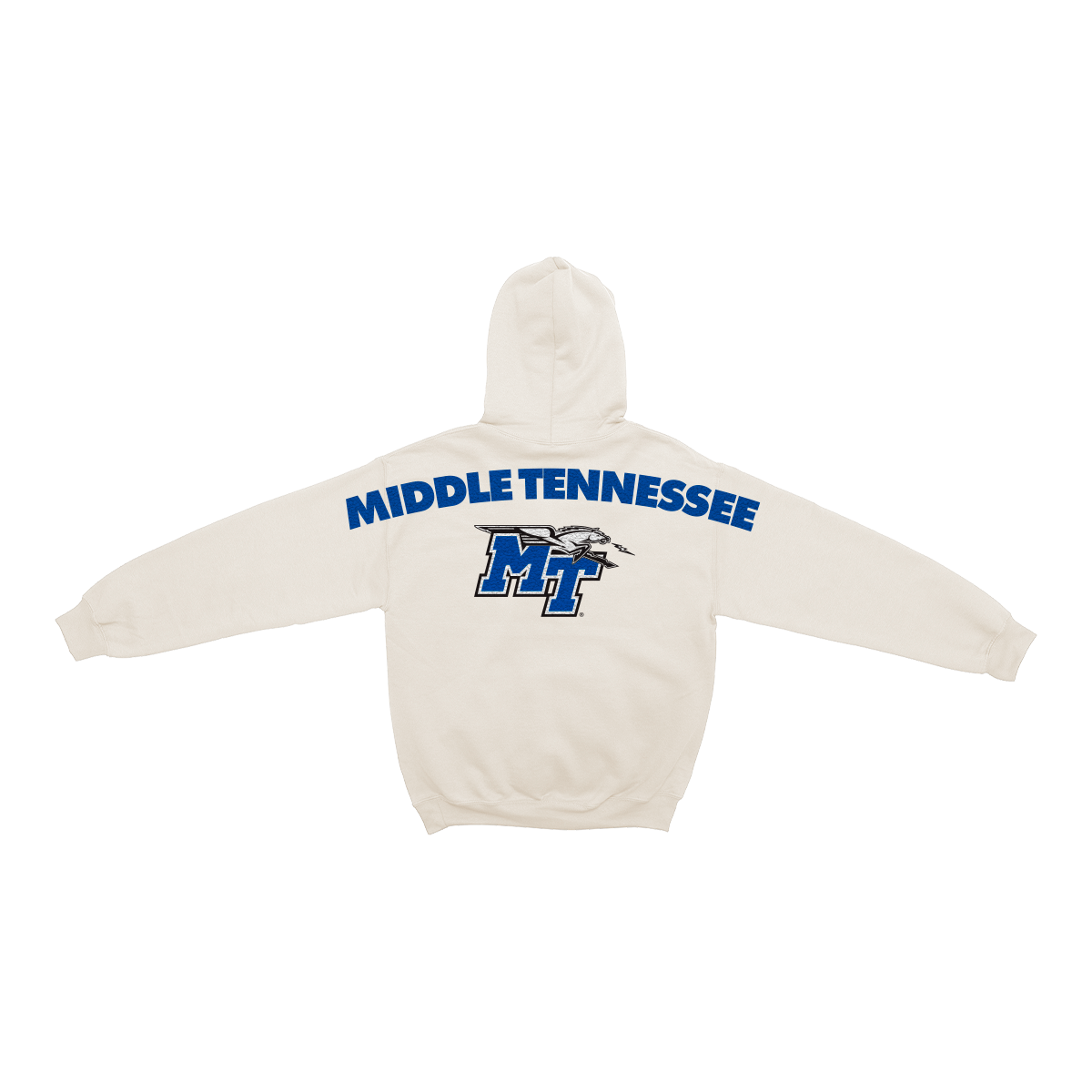 MTSU Blue Raiders Bone Chenille Pullover Hoodie