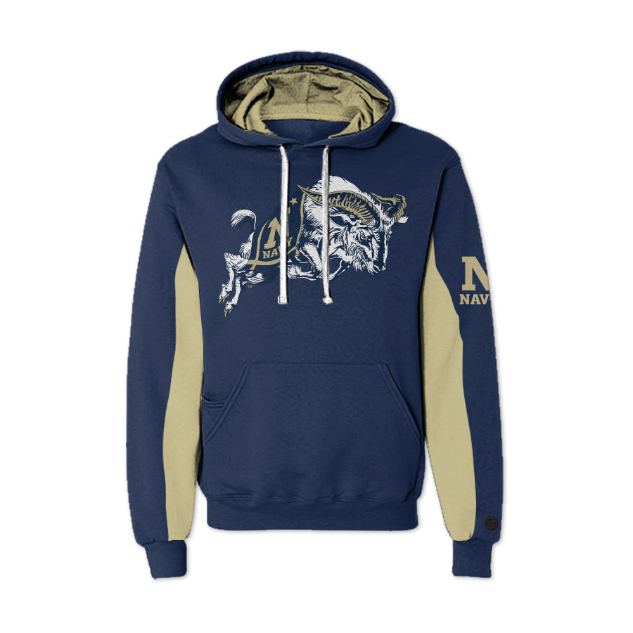 Sudadera con capucha de chenilla AOP de guardiamarinas de la Armada