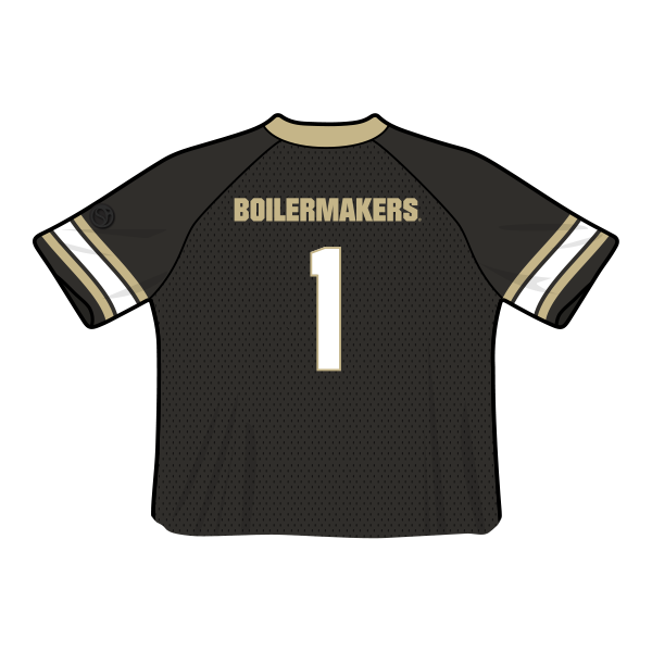 Camiseta de fútbol recortada de moda de los Purdue Boilermakers