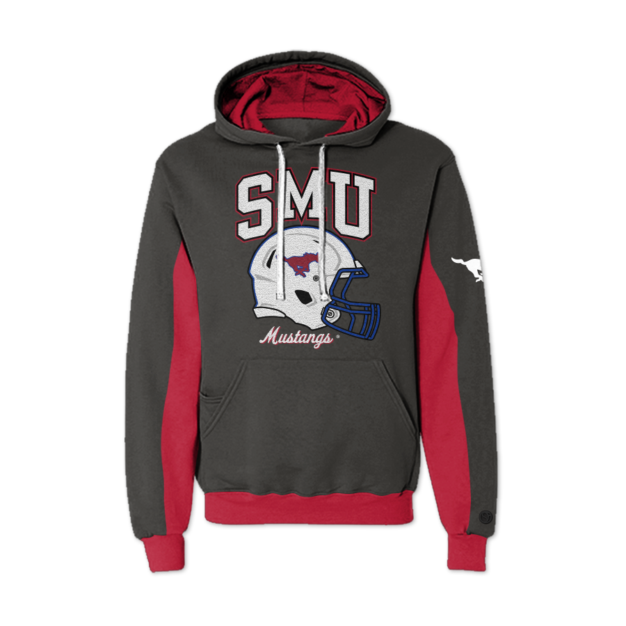 SMU Mustangs AOP Chenille Pullover Hoodie