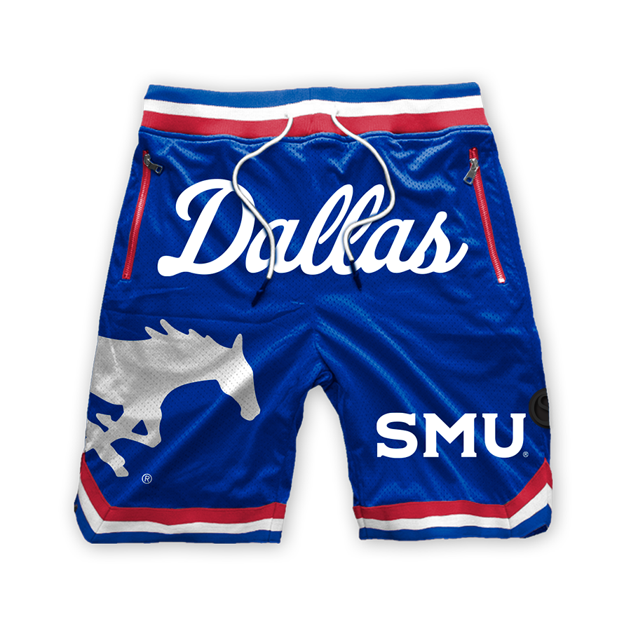 SMU Mustangs Poly Mesh Shorts