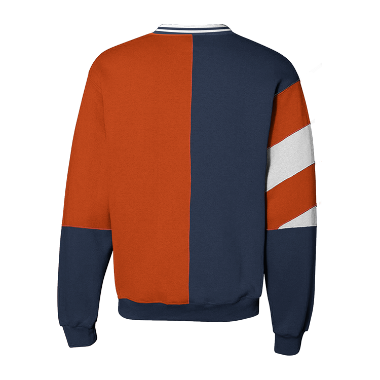 Sudadera con cuello redondo dividido en naranja Syracuse