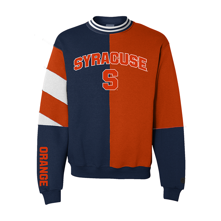Sudadera con cuello redondo dividido en naranja Syracuse