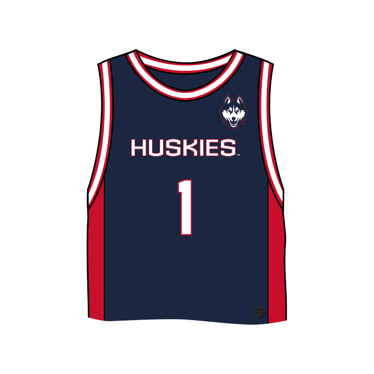UConn Huskies Fashion Cropped Basketball Jersey