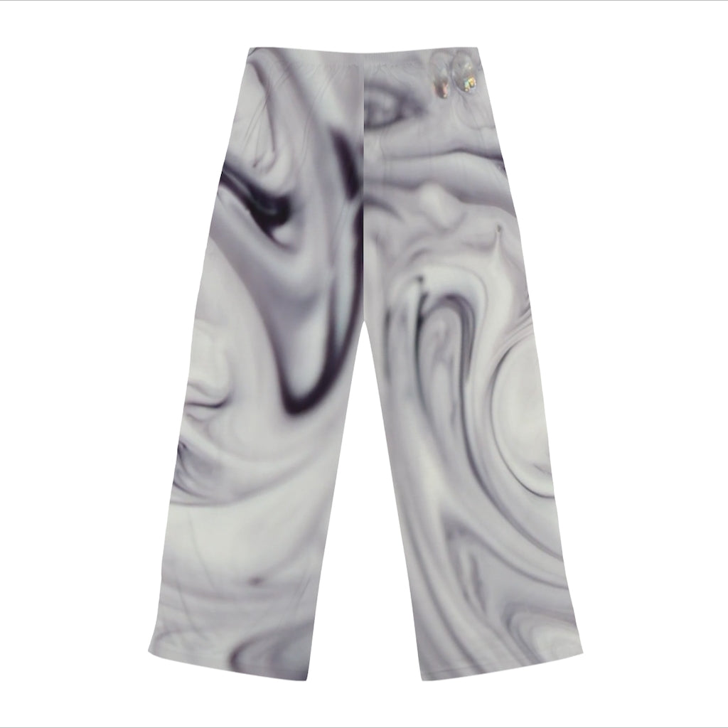 Ink Swirl Light Women's Pajama Pants (AOP)