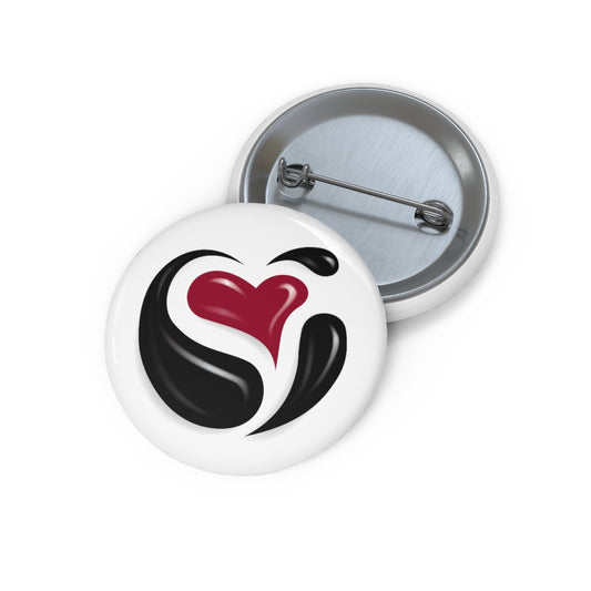 SI Heart Custom Pin Button