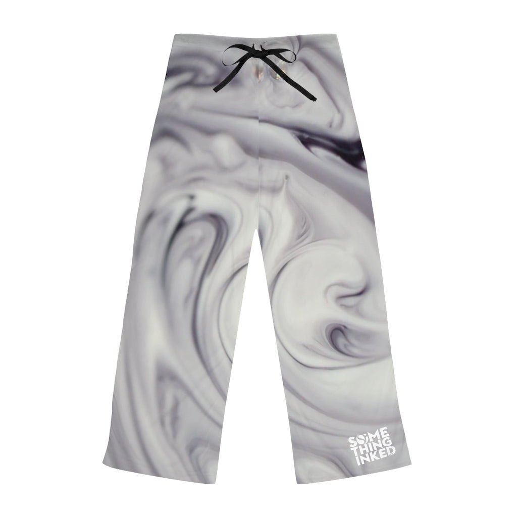 Ink Swirl Light Women's Pajama Pants (AOP)