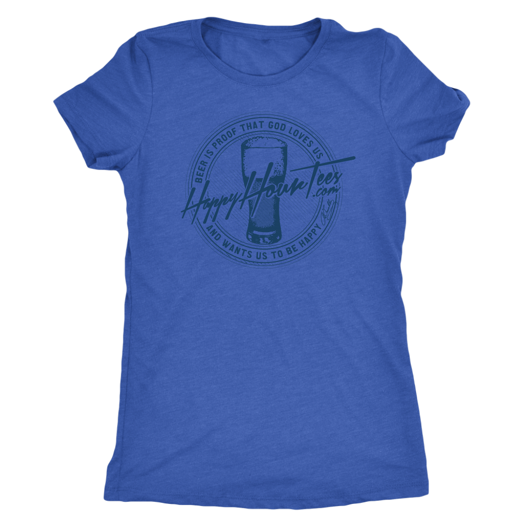 Happy Hour Tees Ben Franklin Beer Quote Next Level Womens Triblend