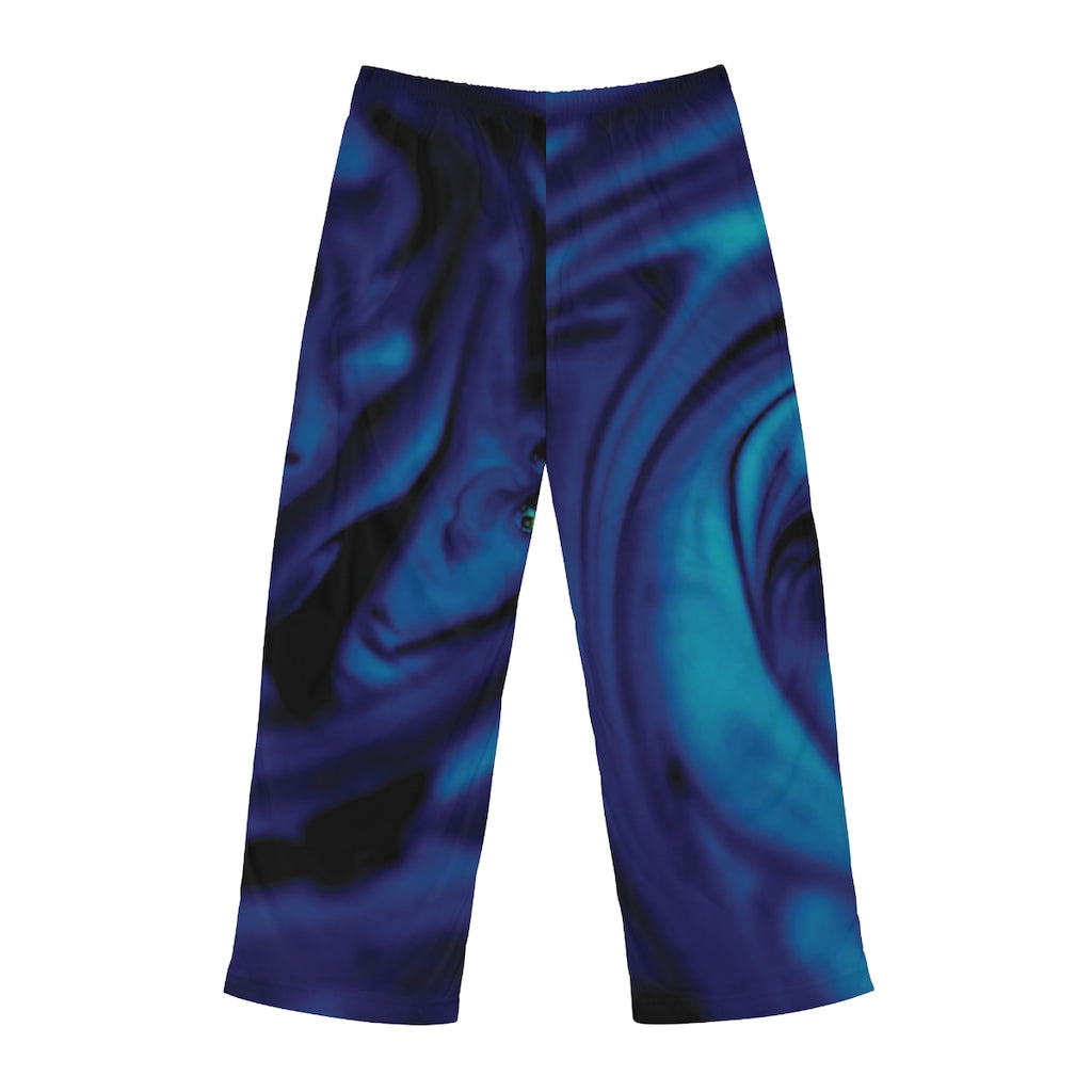 Ink Swirl Dark Men's Pajama Pants (AOP)
