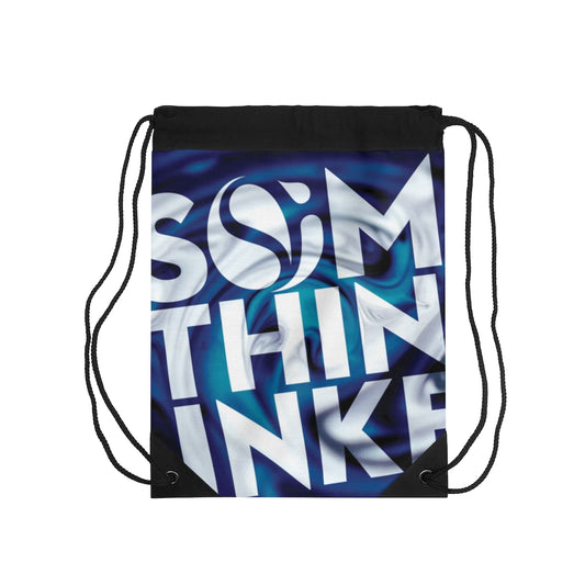 Ink Swirl Drawstring Bag