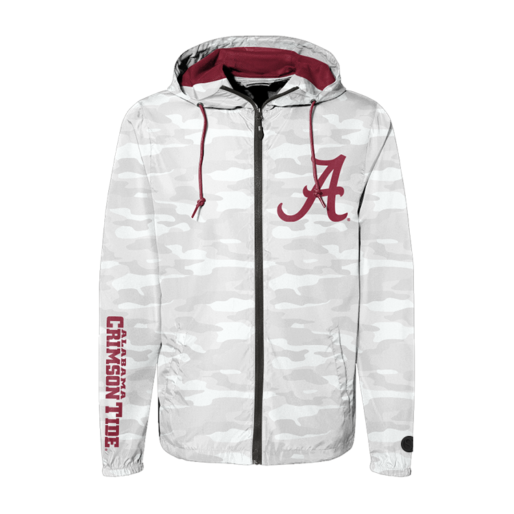White; red; camouflage Alabama Crimson Tide Hooded Jacket - Official NCAA Licensed Collegiate Apparel