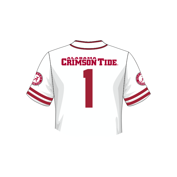 Alabama Crimson Tide Fashion Cropped Baseball Jersey