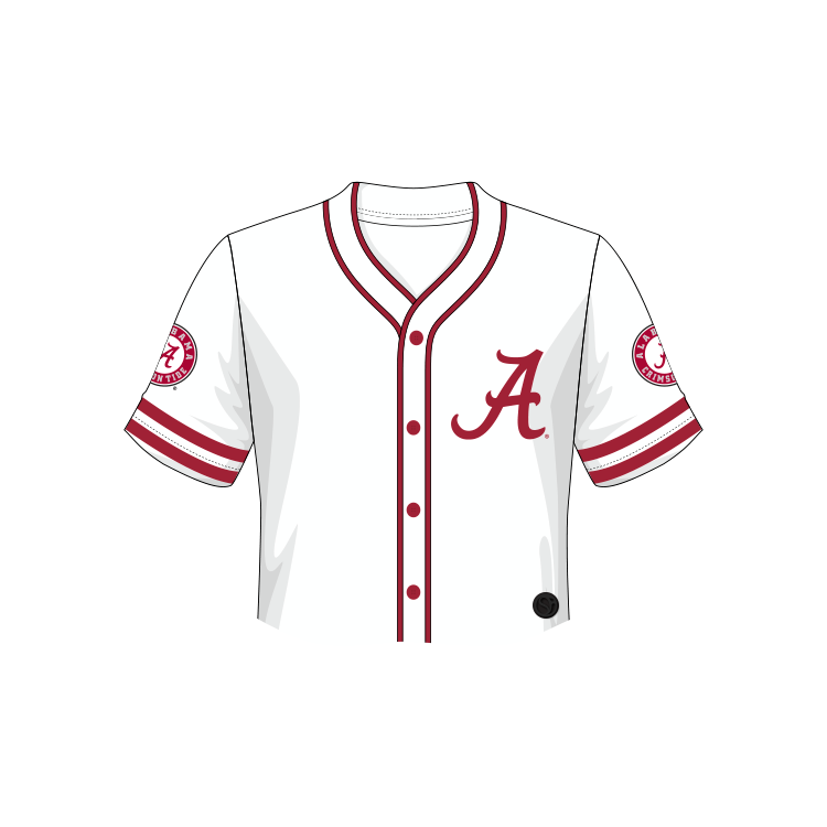 Alabama Crimson Tide Fashion Cropped Baseball Jersey
