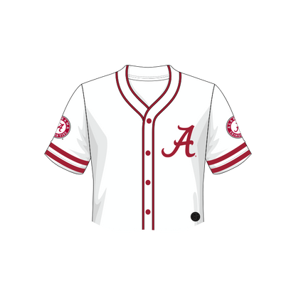Alabama Crimson Tide Fashion Cropped Baseball Jersey