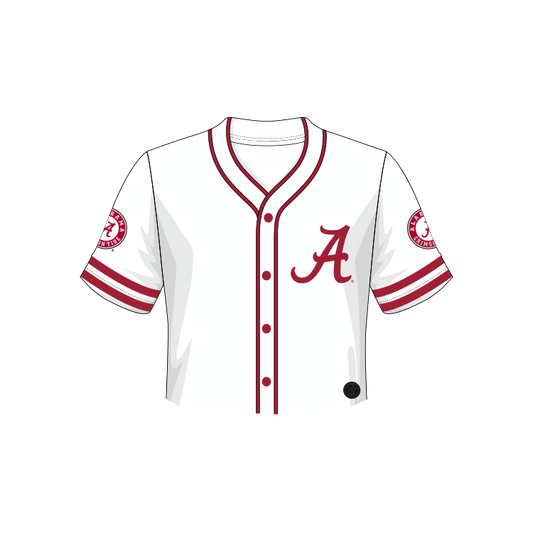 Alabama Crimson Tide Fashion Cropped Baseball Jersey