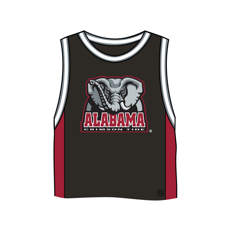 Alabama Crimson Tide Fashion Cropped Basketball Jersey