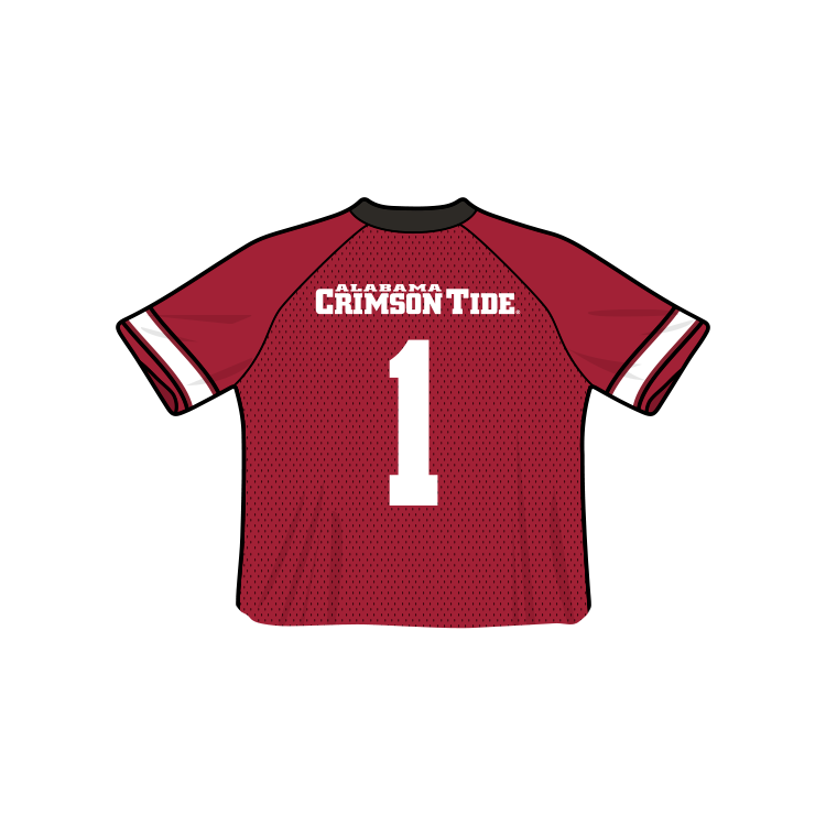 Alabama Crimson Tide Fashion Cropped Football Jersey