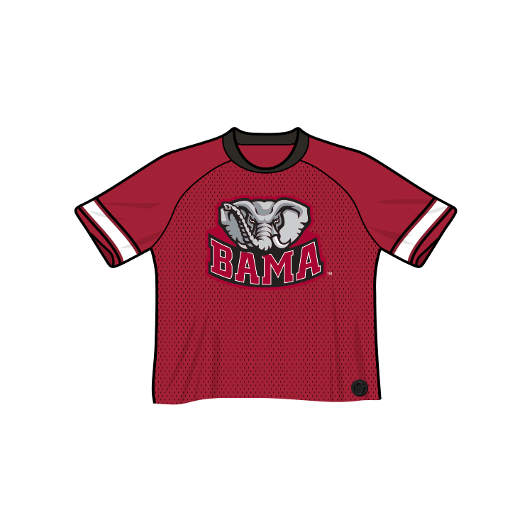 Alabama Crimson Tide Fashion Cropped Football Jersey