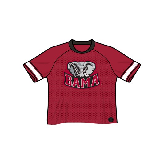 Alabama Crimson Tide Fashion Cropped Football Jersey