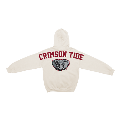 Alabama Crimson Tide Bone Chenille Pullover Hoodie