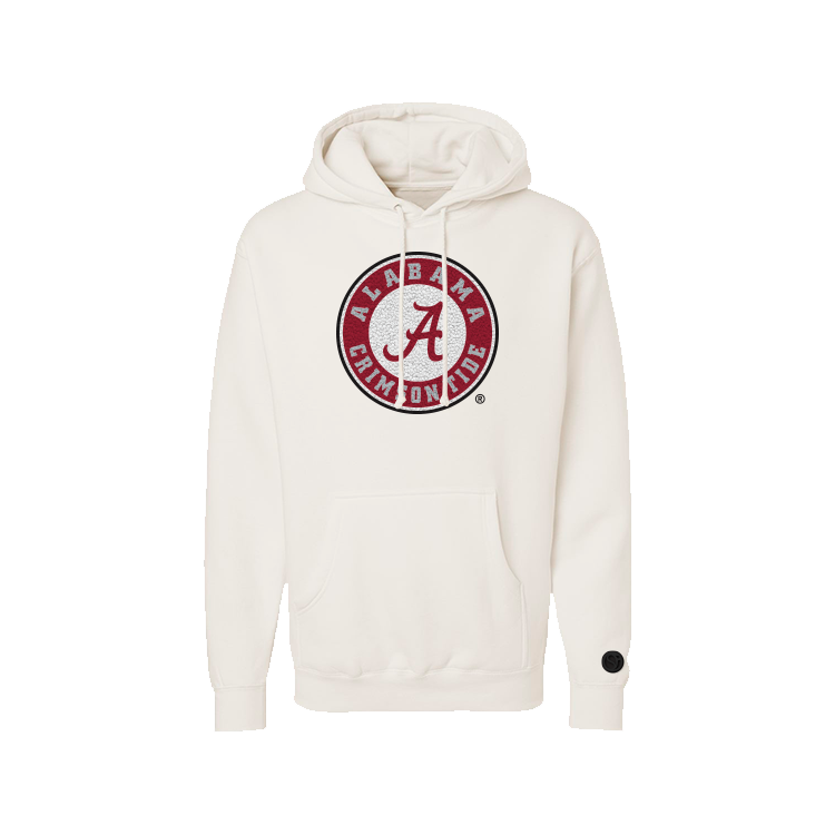 Alabama Crimson Tide Bone Chenille Pullover Hoodie