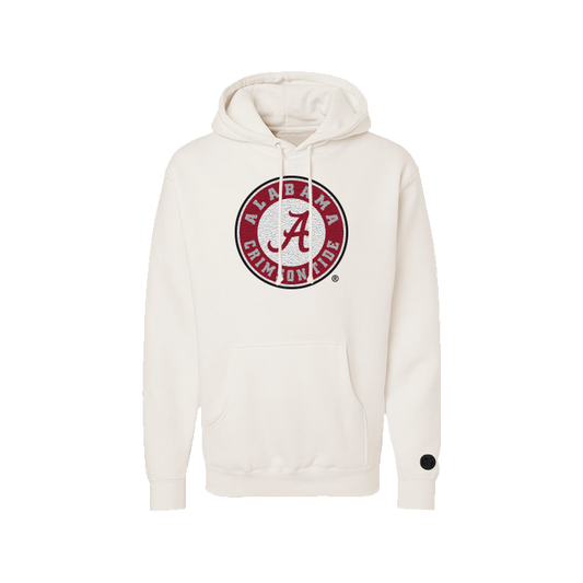 Alabama Crimson Tide Bone Chenille Pullover Hoodie