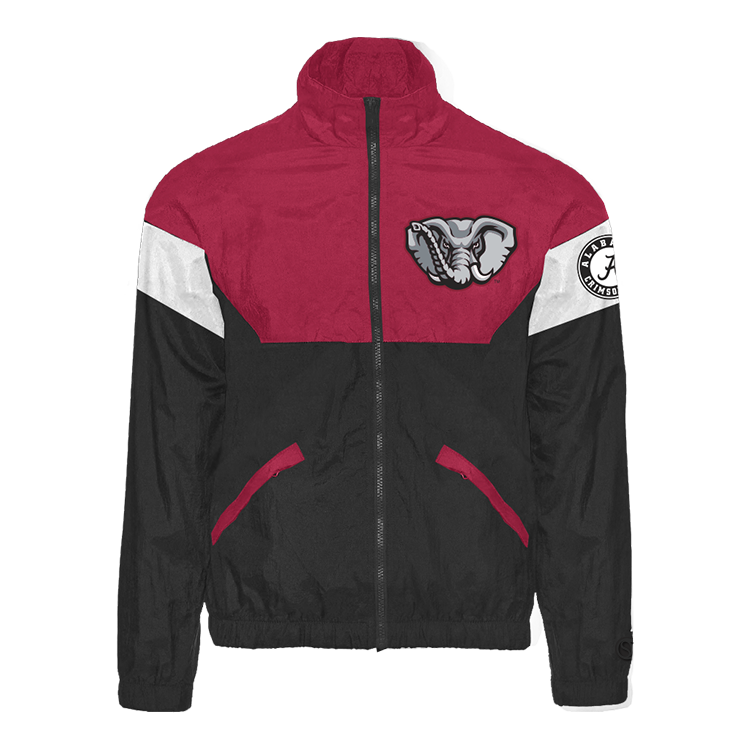 Maroon; black Alabama Crimson Tide Track Jacket - Official NCAA Licensed Collegiate Apparel