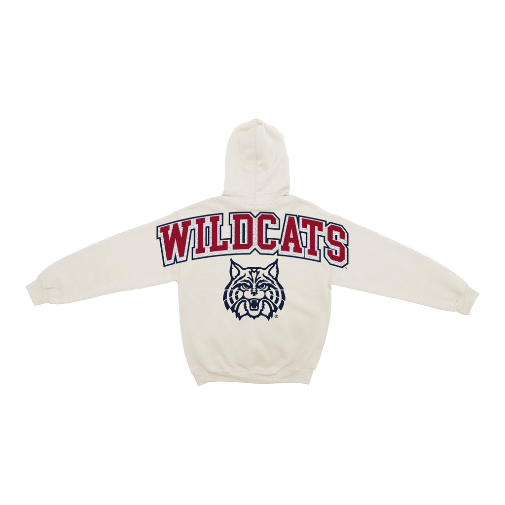 Arizona Wildcats Bone Chenille Pullover Hoodie