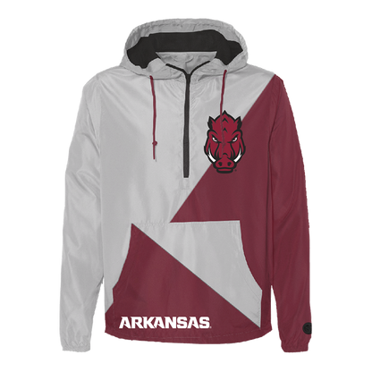 Chaqueta cortavientos bicolor de los Arkansas Razorbacks