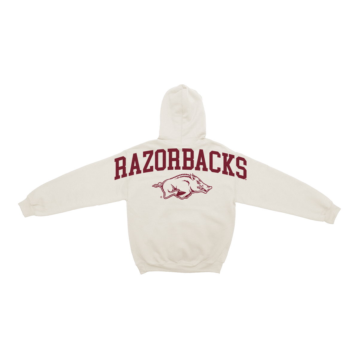Arkansas Razorbacks Bone Chenille Pullover Hoodie