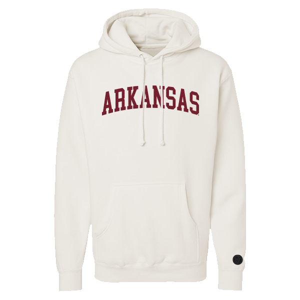 Arkansas Razorbacks Bone Chenille Pullover Hoodie