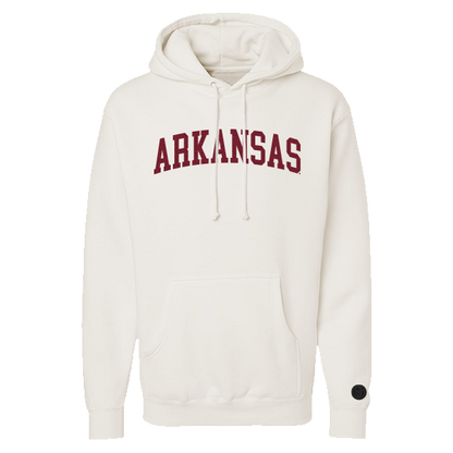 Arkansas Razorbacks Bone Chenille Pullover Hoodie