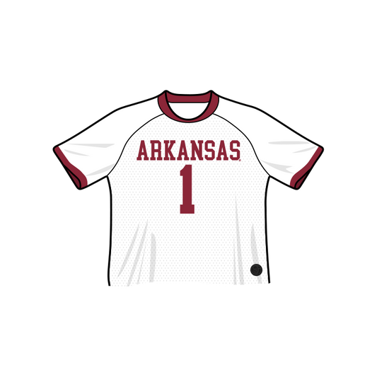 Camiseta de fútbol recortada de los Arkansas Razorbacks