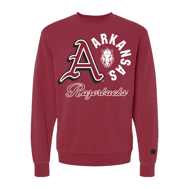 Red Arkansas Razorbacks Crewneck - Official NCAA Licensed Collegiate Apparel