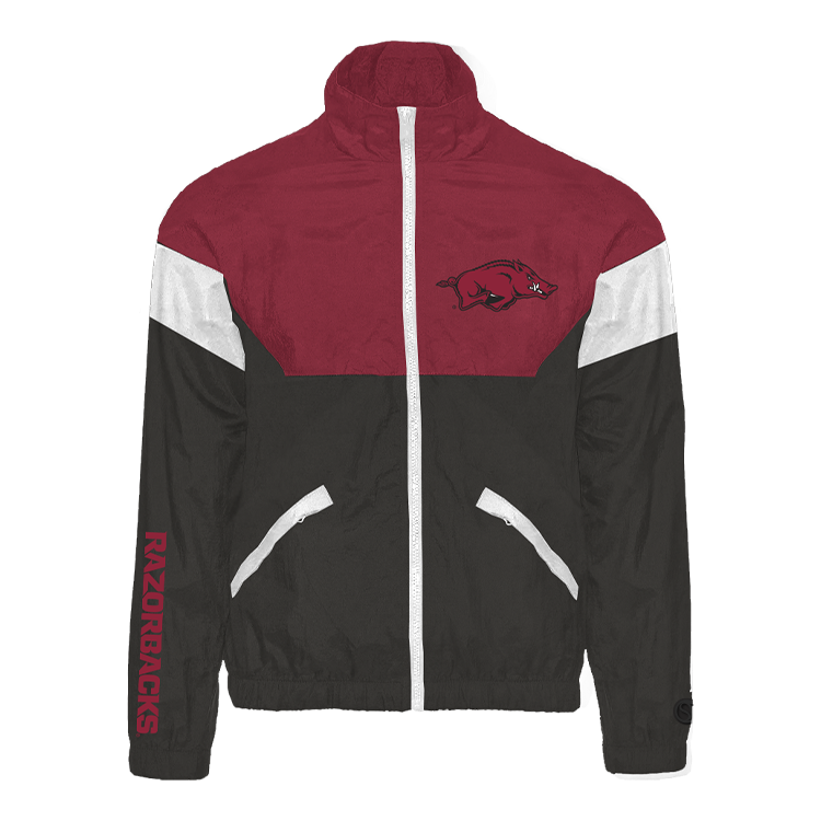 Maroon Arkansas Razorbacks Track Jacket - Official NCAA Licensed Collegiate Apparel