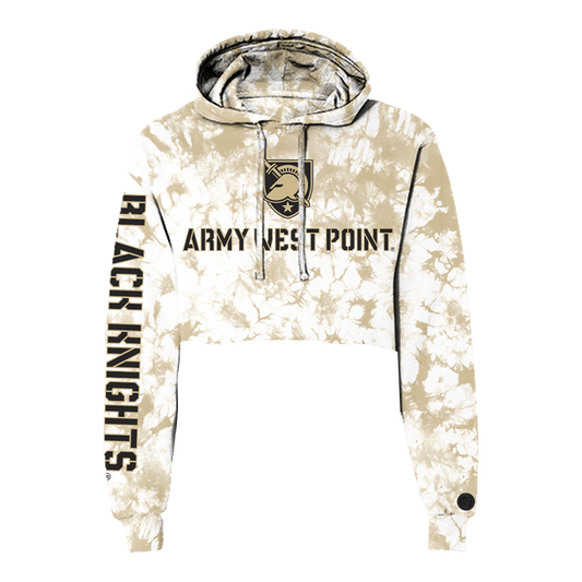 Sudadera con capucha tie-dye corta de los Caballeros Negros del Ejército