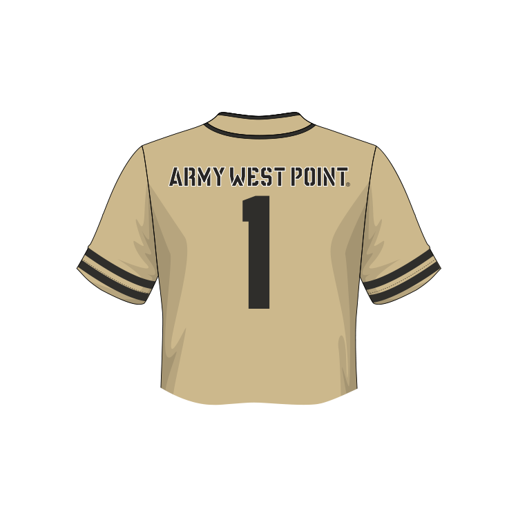 Army Black Knights Fashion Cropped Baseball Jersey