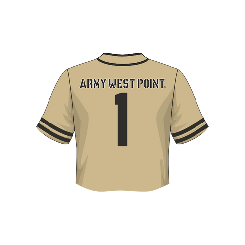 Army Black Knights Fashion Cropped Baseball Jersey