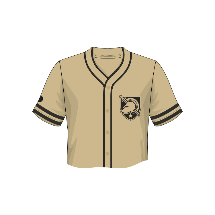 Army Black Knights Fashion Cropped Baseball Jersey