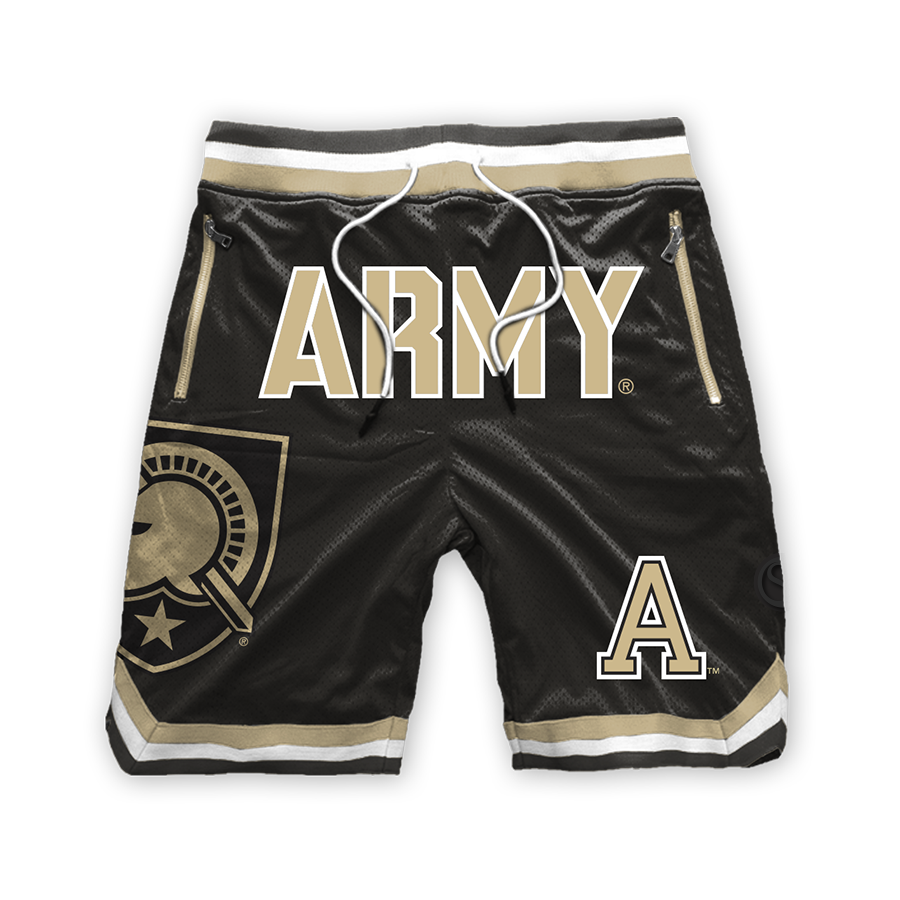 Pantalones cortos de malla de poliéster de los Caballeros Negros del Ejército