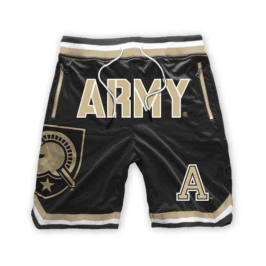 Pantalones cortos de malla de poliéster de los Caballeros Negros del Ejército