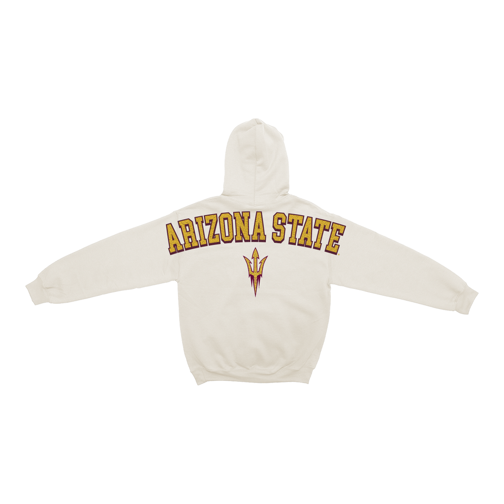 Arizona State Sun Devils Bone Chenille Pullover Hoodie 2