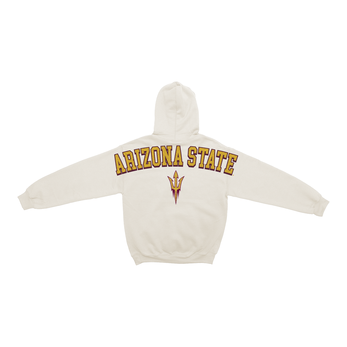 Arizona State Sun Devils Bone Chenille Pullover Hoodie 2