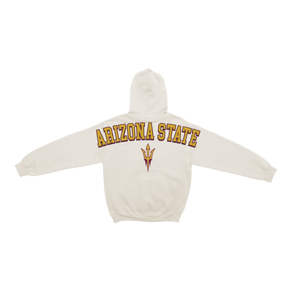 Arizona State Sun Devils Bone Chenille Pullover Hoodie 2