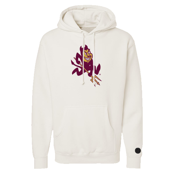 Arizona State Sun Devils Bone Chenille Pullover Hoodie 2